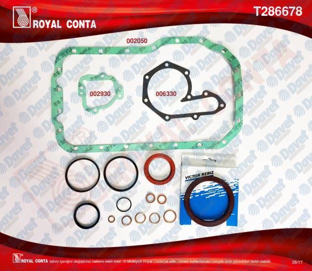 ROYAL T286678 Alt Takim Conta Skt Keceli Megane 2.0 F3r